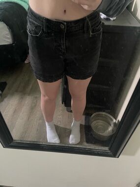 Arizona Jean Company Black Denim High-Rise Shorts